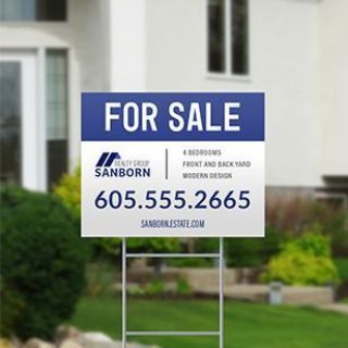 Picture of 22x28 Yard Signs with H-Frame One-Sided