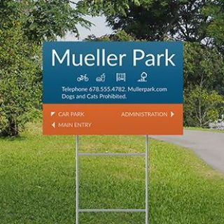 Picture of 12x18 Yard Signs with H-Frame One-Sided